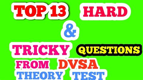 theory test hard|20 hardest theory test questions.